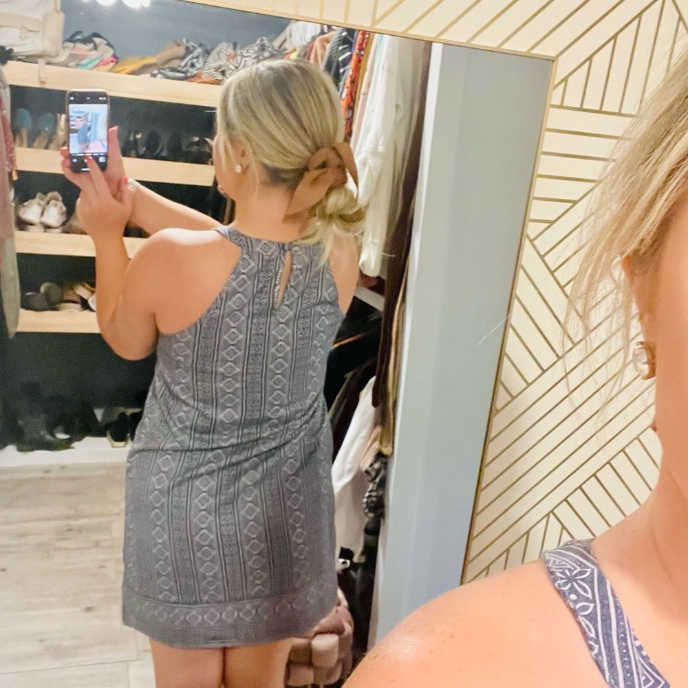 Monteau Aztec print shift dress
